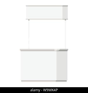Illustration vecteur de promotion de POI POS rack vide vide stand détail isolé sur fond blanc. Illustration de Vecteur