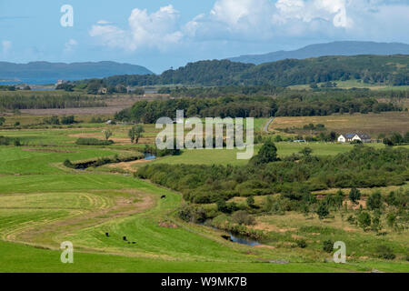 Vue de la rivière Ajouter à partir du haut de Dunadd Fort, Kilmartin Glen, Argyll, Scotland. Banque D'Images