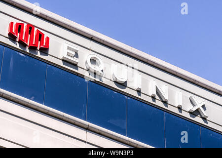 1 août, 2019 Redwood City / CA / USA - Equinix Inc signer à leur siège social dans la Silicon Valley ; Equinix est une société multinationale américaine qui s Banque D'Images