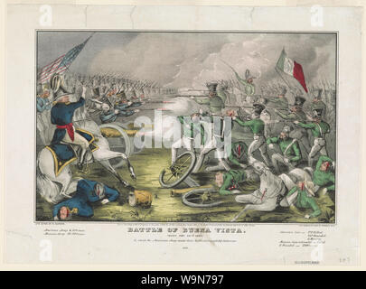 Bataille de Buena Vista. Battus Feby. 23rd, 1847. Dans lequel l'armée américaine en vertu de gel. Taylor étaient complètement victorieux Banque D'Images
