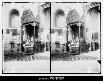 Bethléem et ses environs. L'autel de l'Église arménienne [de la nativité] Banque D'Images