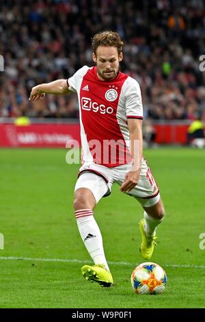 Daley Blind (Ajax) au cours de la Ligue des champions de qualification du troisième cycle deuxième leg match entre l'Ajax d'Amsterdam et PAOK FC à l'Aréna de Johan Cruijff, le 13 août 2019 à Amsterdam, Pays-Bas Crédit : Sander Chamid/SCS/AFLO/Alamy Live News Banque D'Images