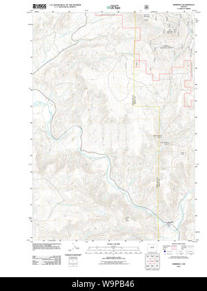 Carte de l'USGS Topo Oregon Kimberly 20110812 Restauration TM Banque D'Images