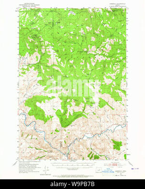 Carte de l'USGS Topo Oregon Kimberly 2826261953 Restauration 62500 Banque D'Images