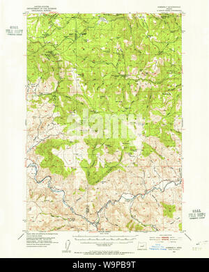 Carte de l'USGS Topo Oregon Kimberly 2826271953 Restauration 62500 Banque D'Images