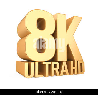8K Ultra HD Sign Isolated Banque D'Images