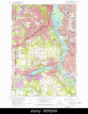 Carte Topo USGS Lake Oswego Oregon Restauration 280445196124000 Banque D'Images