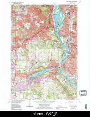 Carte Topo USGS Lake Oswego Oregon Restauration 280447196124000 Banque D'Images