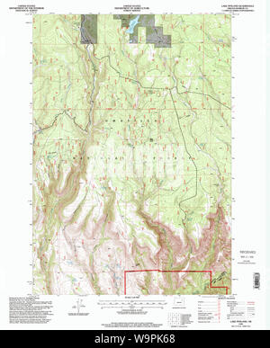 Carte de l'USGS Topo Oregon Lake Penland 2804501995 Restauration 24000 Banque D'Images