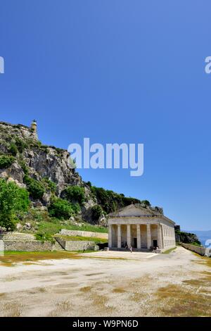 L'église St Georges, la vieille forteresse, la ville de Corfou, Corfou, Corfou,grèce,Îles Ioniennes Banque D'Images