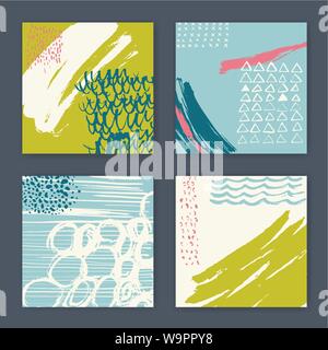 Vector abstract backgrounds peint à la main design Illustration de Vecteur