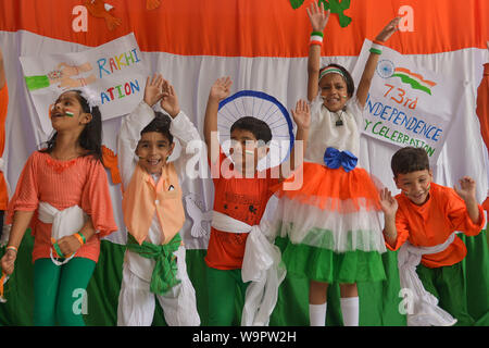 La ville d'Ajmer, Inde. 14Th Aug 2019. Commémorations de l'indépendance dans Ajmer le 14 août 2019commémorations de l'indépendance dans Ajmer le 14 août 2019, que l'Inde se prépare à célébrer son 73e anniversaire de l'indépendance de l'autorité britannique le 15 août, Ajmer, Rajasthan, Inde (Photo de Shaukat Ahmed/Pacific Press) Credit : Pacific Press Agency/Alamy Live News Banque D'Images