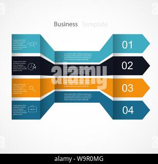 Modèle infographique flèche bannière options. Illustration de Vecteur