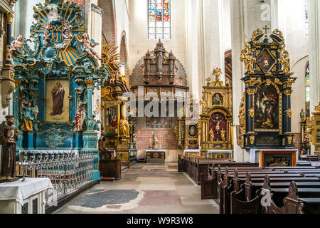 Innenraum der Kathedrale von Torun, Johannes der Täufer St. Dom und Johannes der évangéliste.,Torun, Pologne, Torun | Europa de l'intérieur de la cathédrale, l'Église Banque D'Images