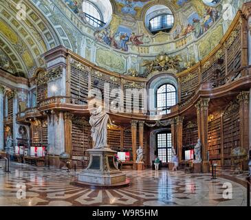 Bibliothèque nationale d'Autriche, de l'intérieur, Vienne, Autriche Banque D'Images