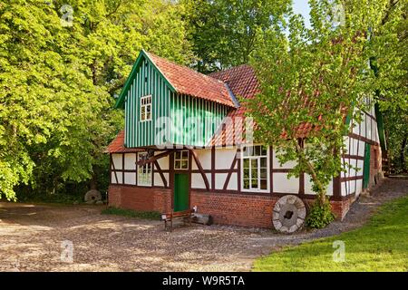 Plaggen Mill, moulin à eau Dohren, Werder, Route de l'usine de Westphalie, Rhénanie-Palatinat, Allemagne Banque D'Images