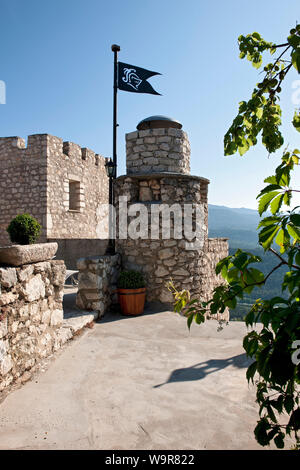 Château de Trigance, hôtel en style médiéval, Gorges du Verdon, le Grand Canyon du Verdon, Departement Var, Région Provence-Alpes-Côte d'Azur, France Banque D'Images