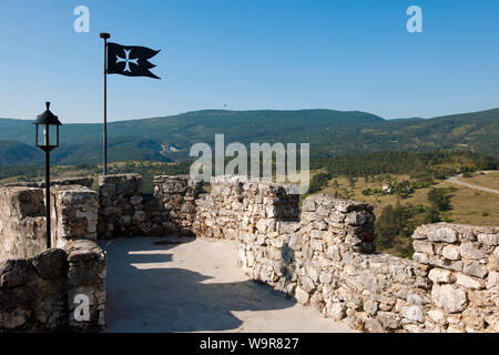 Château de Trigance, hôtel en style médiéval, Gorges du Verdon, le Grand Canyon du Verdon, Departement Var, Région Provence-Alpes-Côte d'Azur, France Banque D'Images