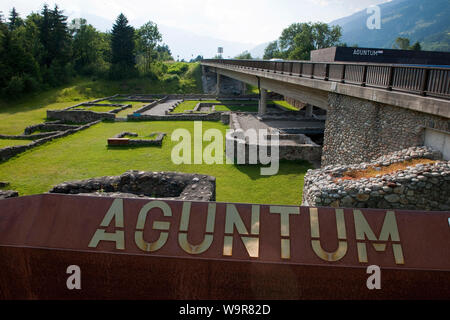 Aguntum Municipium Claudium, Aguntum, ruine de village romain, Doelsach, Lienz, Tyrol de l'Est, Tyrol, Autriche, Europe, Dölsach Banque D'Images