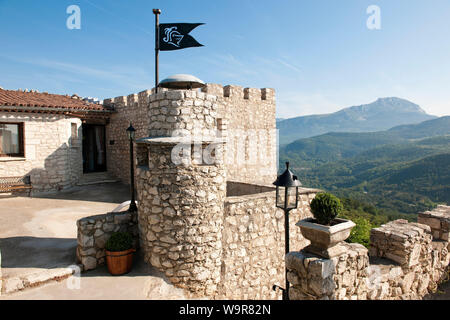 Château de Trigance, hôtel en style médiéval, Gorges du Verdon, le Grand Canyon du Verdon, Departement Var, Région Provence-Alpes-Côte d'Azur, France Banque D'Images