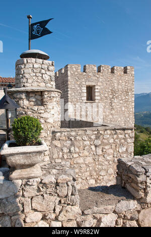 Château de Trigance, hôtel en style médiéval, Gorges du Verdon, le Grand Canyon du Verdon, Departement Var, Région Provence-Alpes-Côte d'Azur, France Banque D'Images