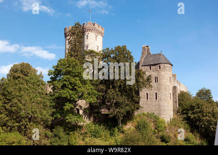 La colline de château en ruine, Pelm Kasselburg, Drees, Eifel Vulkaneifel, Rhénanie-Palatinat, Allemagne, Pelm Banque D'Images