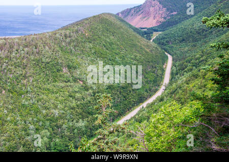 Piste acadienne, Cabot Trail, Cape Breton Nationalpark, île du Cap-Breton, Nouvelle-Écosse, Canada Banque D'Images