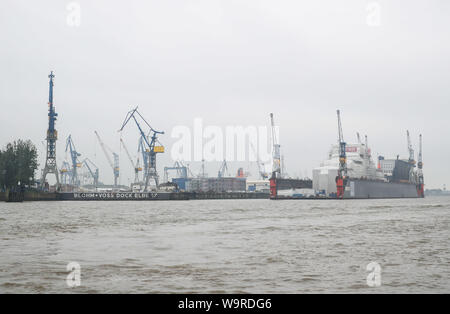 Beijing, Chine. 21 mai, 2019. Photo prise le 21 mai 2019 présente une vue de la zone portuaire de Hambourg, Allemagne. Credit : Shan Yuqi/Xinhua/Alamy Live News Banque D'Images