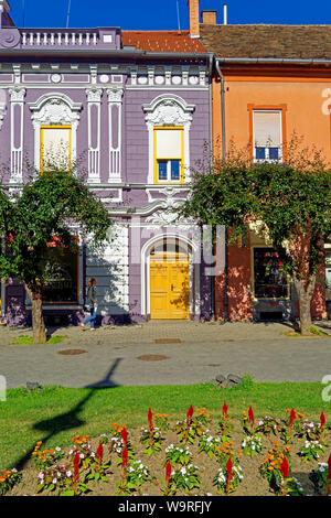 Haus, saniert, Straßenszene Banque D'Images