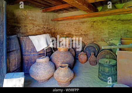 Örség, Wächterregion Pityerszer Museumsdorf,,, Lagerraum, Vorratsraum Banque D'Images