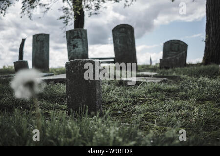 Un vieux cimetière de guerre civile Banque D'Images