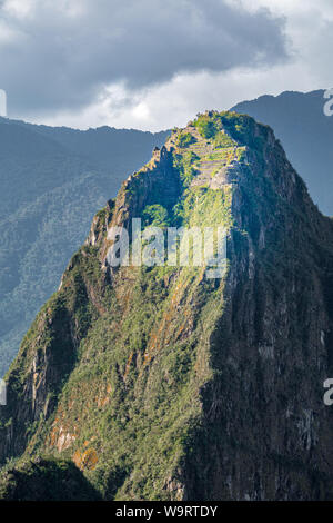 Vue de Hayna Picchu mountain de Machu Picchu Banque D'Images