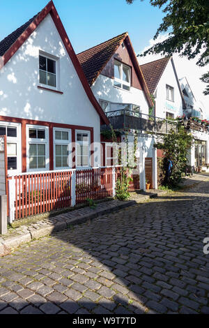 Maison ancienne à Alexandrinenstrasse, vieille ville, Warnemunde, Rostock Allemagne Banque D'Images