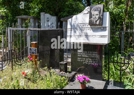 Yeheil Shraibman, écrivain yiddish, le cimetière juif, Chisinau, Moldova Banque D'Images