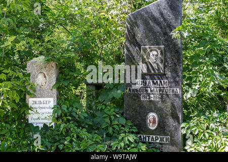 Cimetière juif, Chisinau, Moldova Banque D'Images