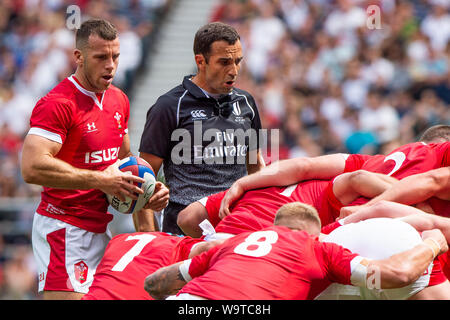 Twickenham, Surrey, Coupe du monde, dimanche, dimanche, 11/08/2019 Coupe du Monde 2019, Warm up match, 183 International, l'Angleterre contre le Pays de Galles, au stade de RFU Banque D'Images