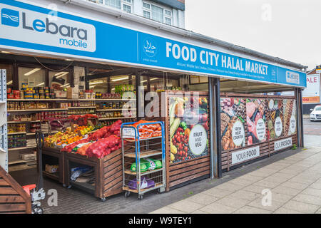 Ville de l'alimentation du marché halal, Linthorpe,route,Middlesbrough Angleterre,UK Banque D'Images