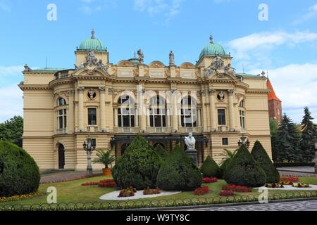 Théâtre avec jardin à Cracovie Banque D'Images