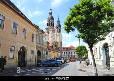 La Cathédrale Holy Trinity, siège de l'archevêque orthodoxe roumain & Metropolitan de Transylvanie, à Sibiu, Roumanie Banque D'Images