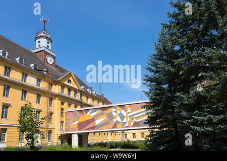 L'ancien siège historique barracks, abandonnés par l'armée russe en 1994 connu sous le nom de "pavillon des officiers' ou 'Haus der Offiziere', Wünsdorf, Banque D'Images