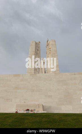 Arras, Belgique, 10/10/2017. La crête de Vimy, mémorial a réalisé la renommée en 1917. La Première Guerre mondiale a vu un certain nombre de batailles sur le front de l'Ouest qui ont gon Banque D'Images