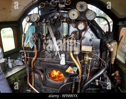 Le plancher de la locomotive à vapeur 8572 class B12 Banque D'Images