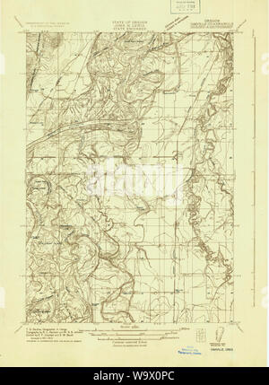 Carte de l'USGS Topo Oregon Oakville 2821831913 Restauration 31680 Banque D'Images