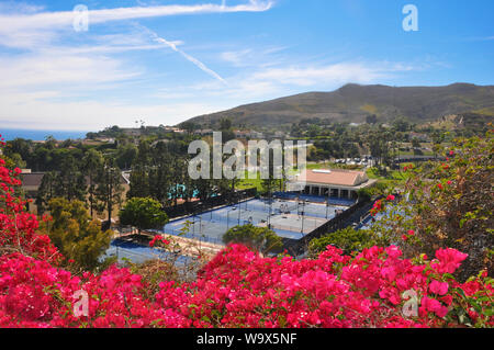 Dix belles de tennis sur le campus de l'Université Pepperdine, Malibu, Californie Banque D'Images