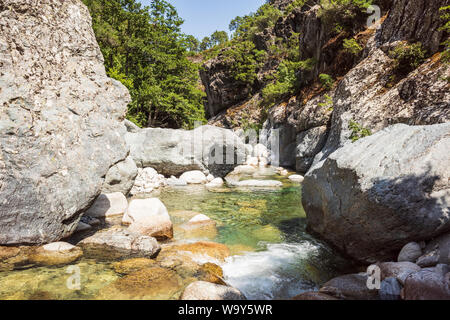 Vallée de la Restonica, Corte corse. France Banque D'Images