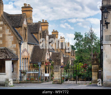 Chandos et bosses hospices dans l'ancienne ville anglo-saxon de Winchcombe, Cotswolds, Gloucestershire, Angleterre Banque D'Images