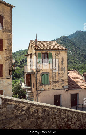 vieille ville de france corte corse Banque D'Images