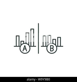 L'essai, essai, l'icône de recherche avec des lettres A et B Illustration de Vecteur