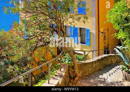 Gandria, petit village sur le lac de Lugano, Suisse Banque D'Images