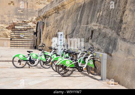 Tallinja la location de vélos vélo partage la Valette Malte terminus Banque D'Images